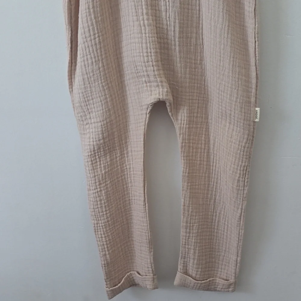 GREIGE Organic Cotton Overalls Sz 4 Unisex